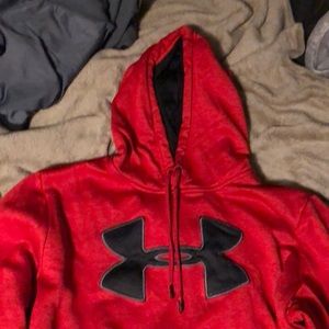 Red (Large) Under Amour Hoodie - Great Condition